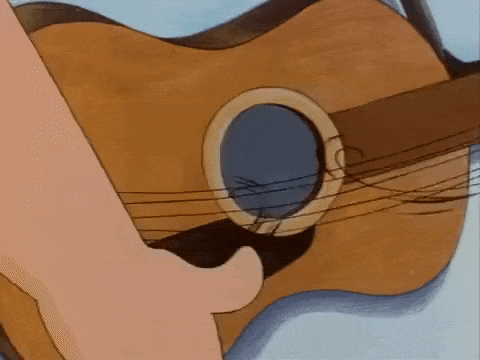 De snaar van een gitaar breekt...